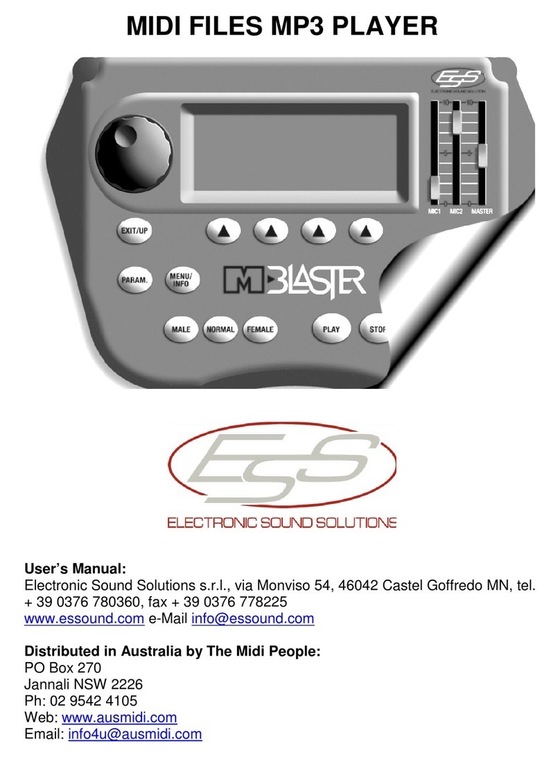 ESS M-BLASTER User manual