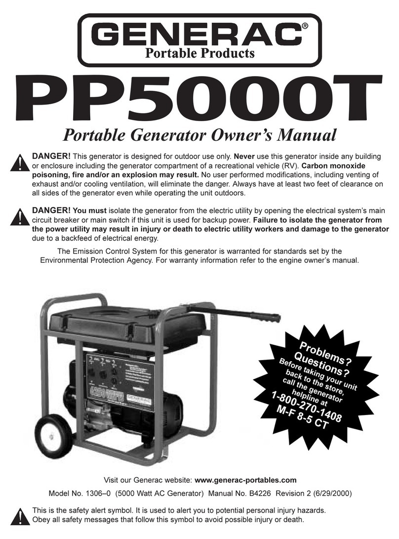 Generac Power Systems PP5000T User manual