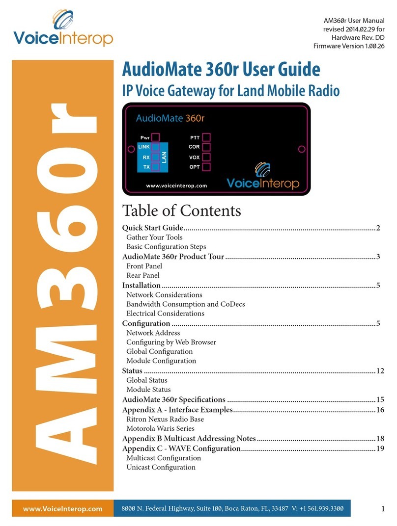 VoiceInterop AudioMate AM360r user guide