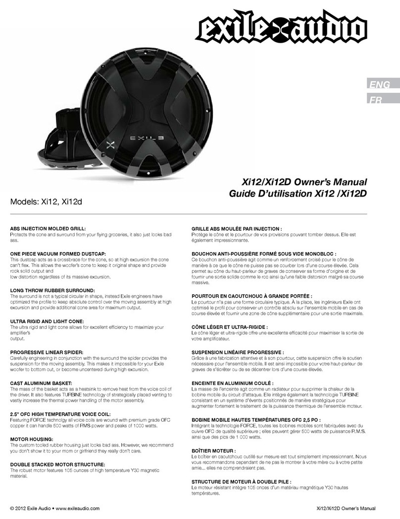 Exile Xi12 owner's manual