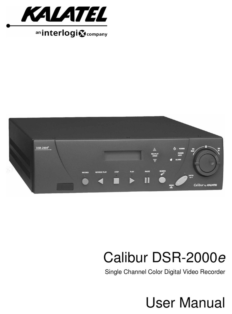 KALATEL Calibur DSR-2000e user manual