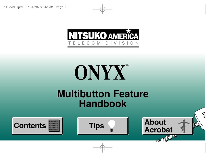 Nitsuko ONYX Owner's manual