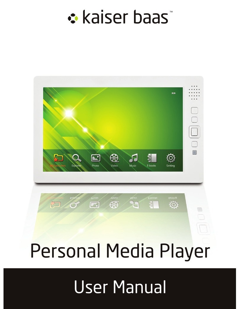 Kaiser Baas Personal Media Player User manual