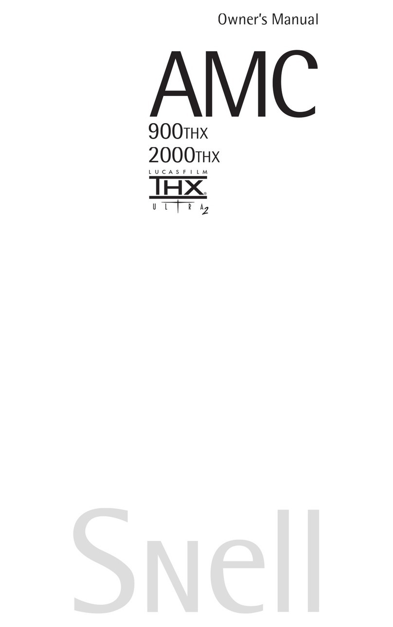 Snell AMC 900 THX User manual