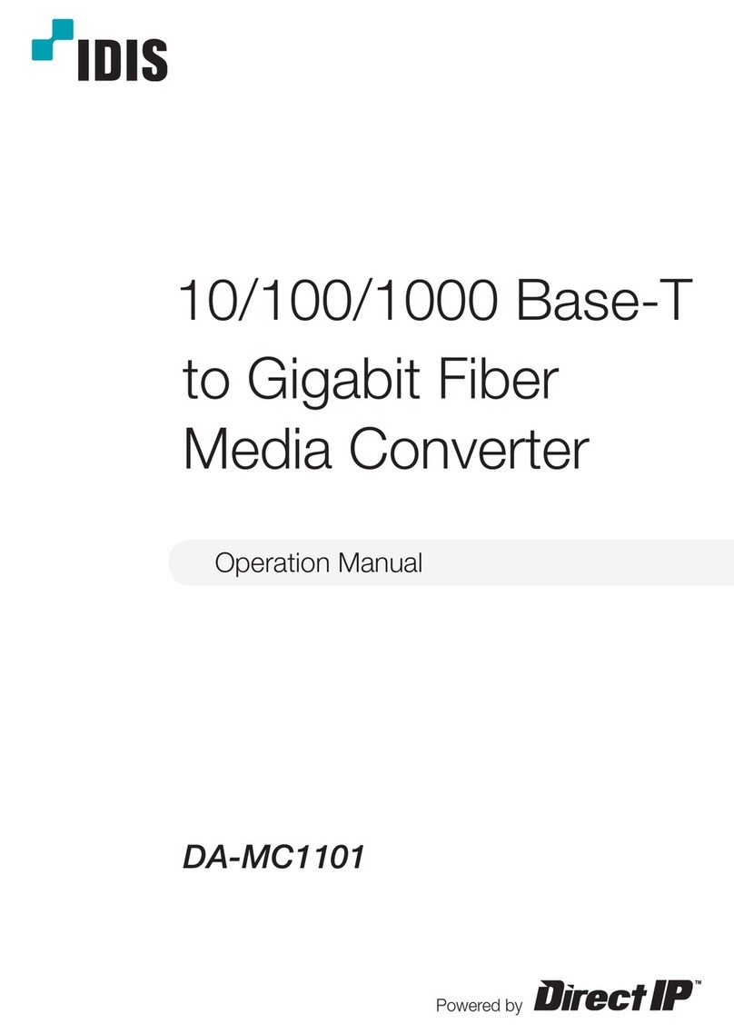 Idis DA-MC1101 User manual