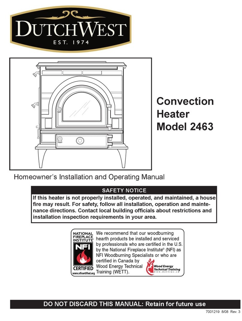 DutchWest 2463 Homeowner's installation and operating manual