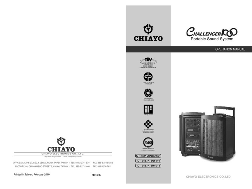 Chiayo Challenger 1000 Operation manual