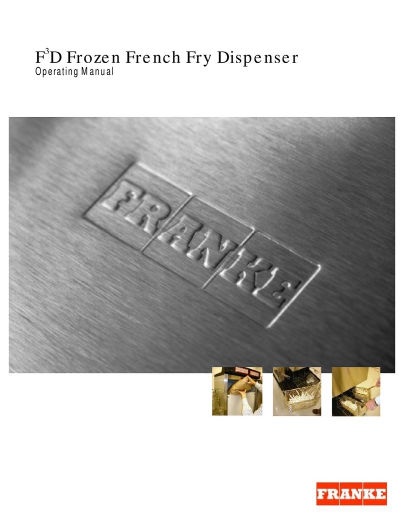 Franke F3D Frozen French Fry Dispenser User manual