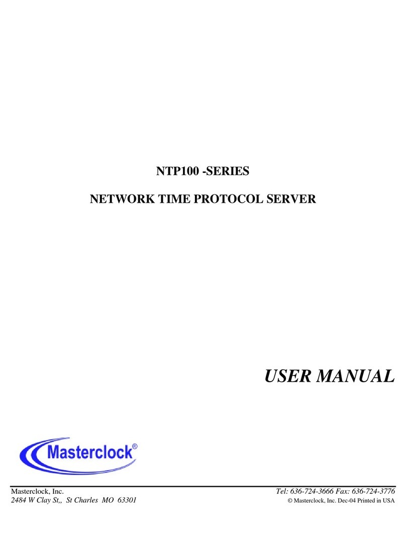 Masterclock NTP100 -SERIES user manual Masterclock NTP100 -SERIES user manual