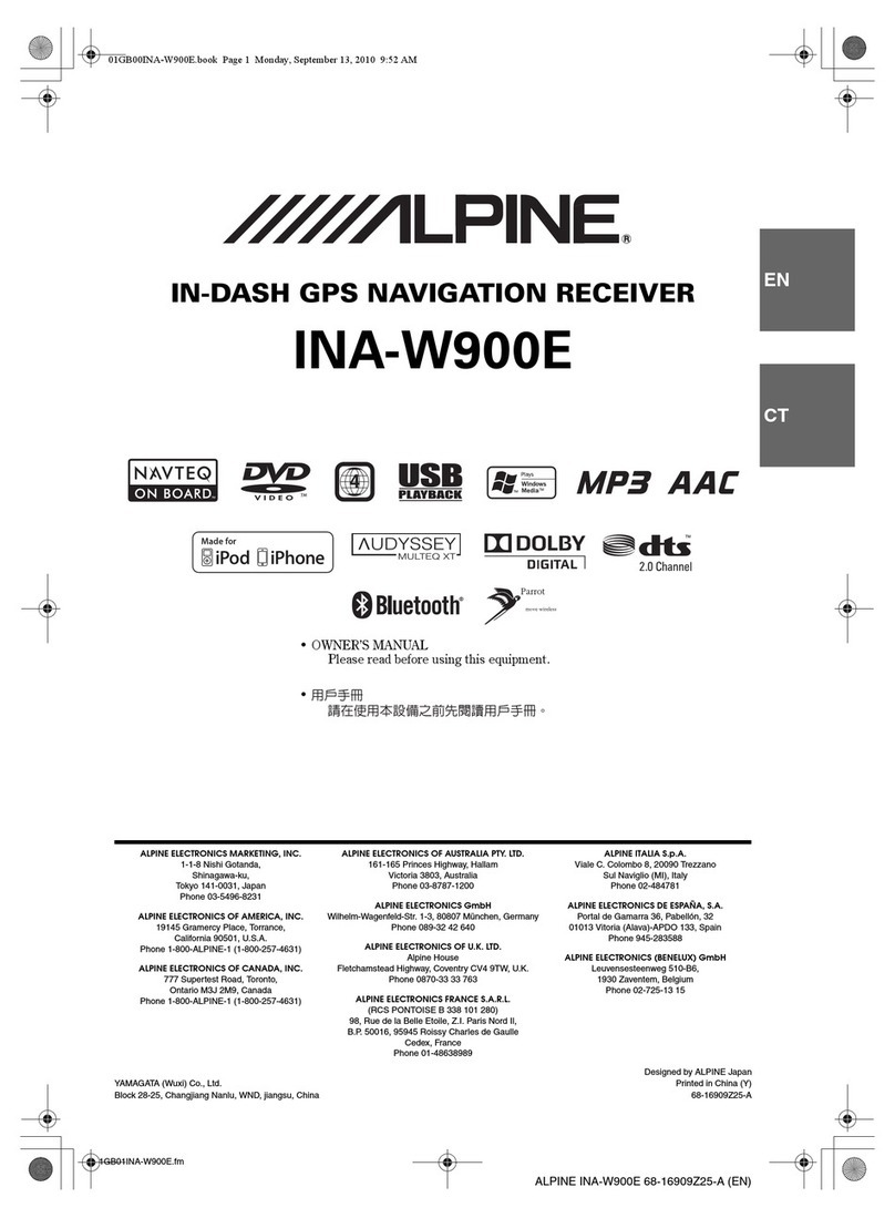 Alpine INA-W900E User manual