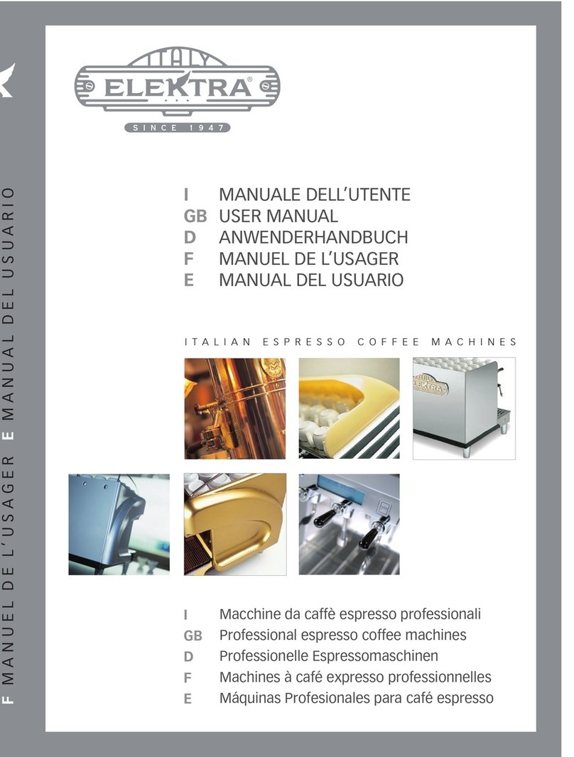 ELEKTRA Professional espresso coffee machines user manual