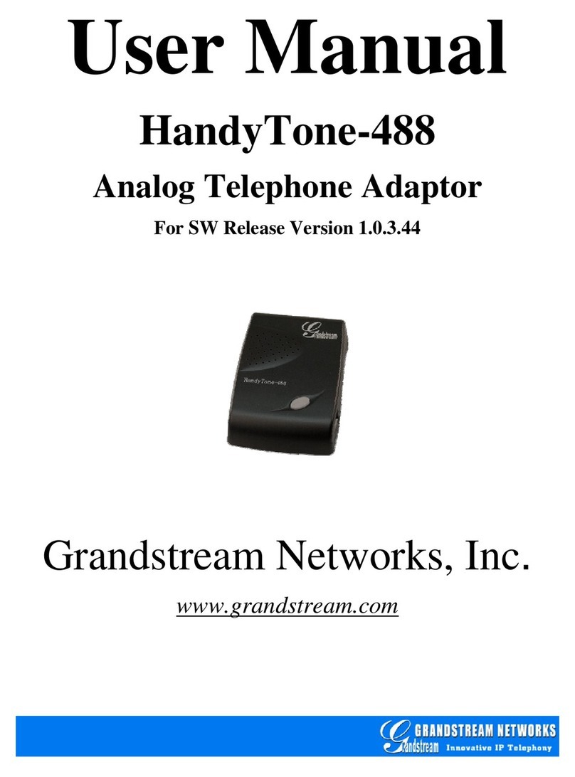 Grandstream Networks HandyTone-488 User manual Grandstream Networks HandyTone-488 User manual