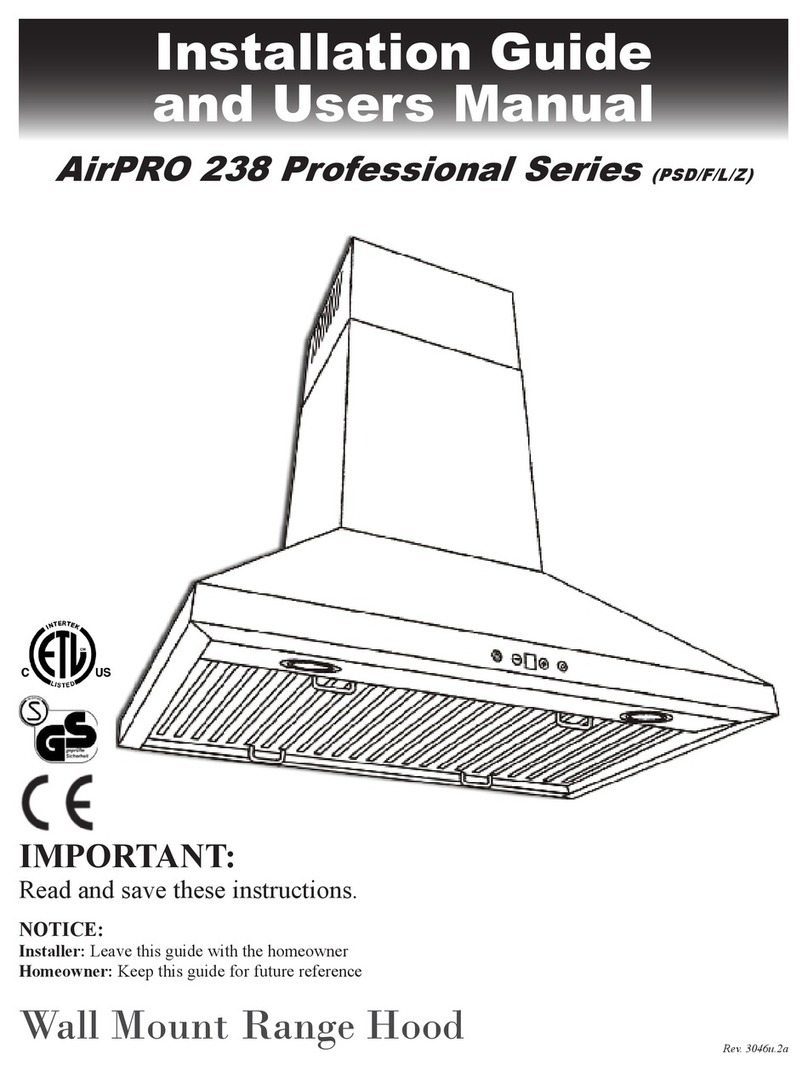 Cavaliere AirPRO 238 Assembly instructions