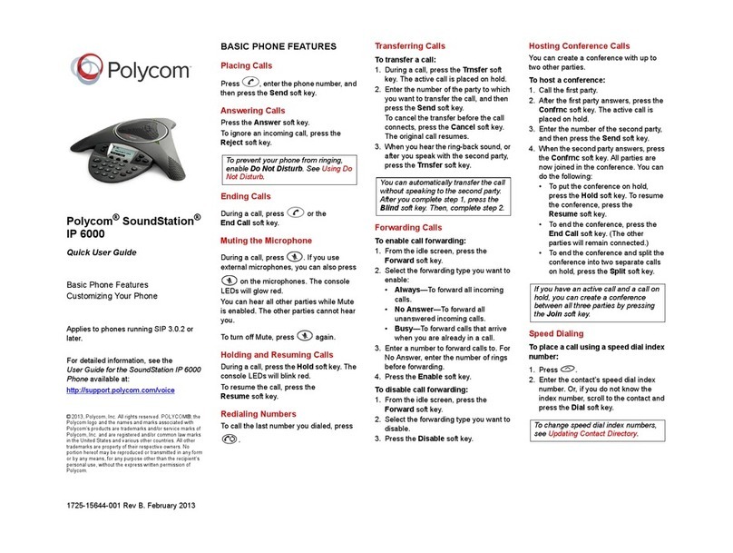 Polycom SoundStation IP 6000 Instruction manual