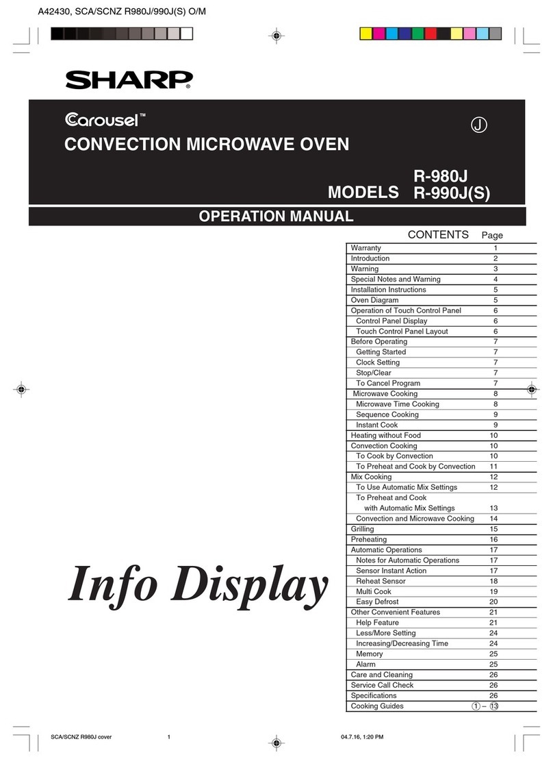 Sharp R-980J User manual
