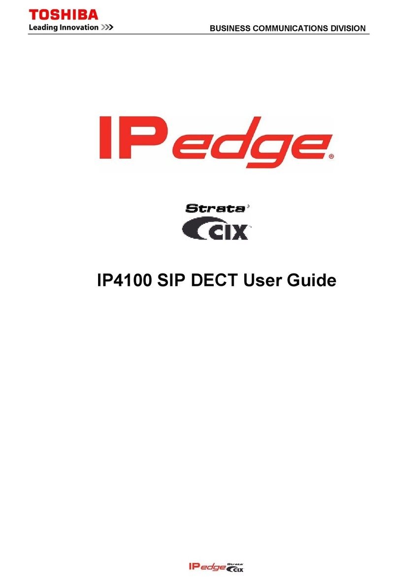 Toshiba IP4100 SIP DECT User manual