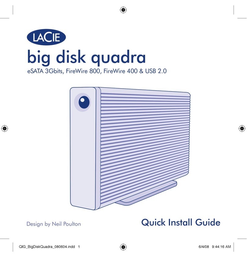 LaCie big disk quadra Quick install guide