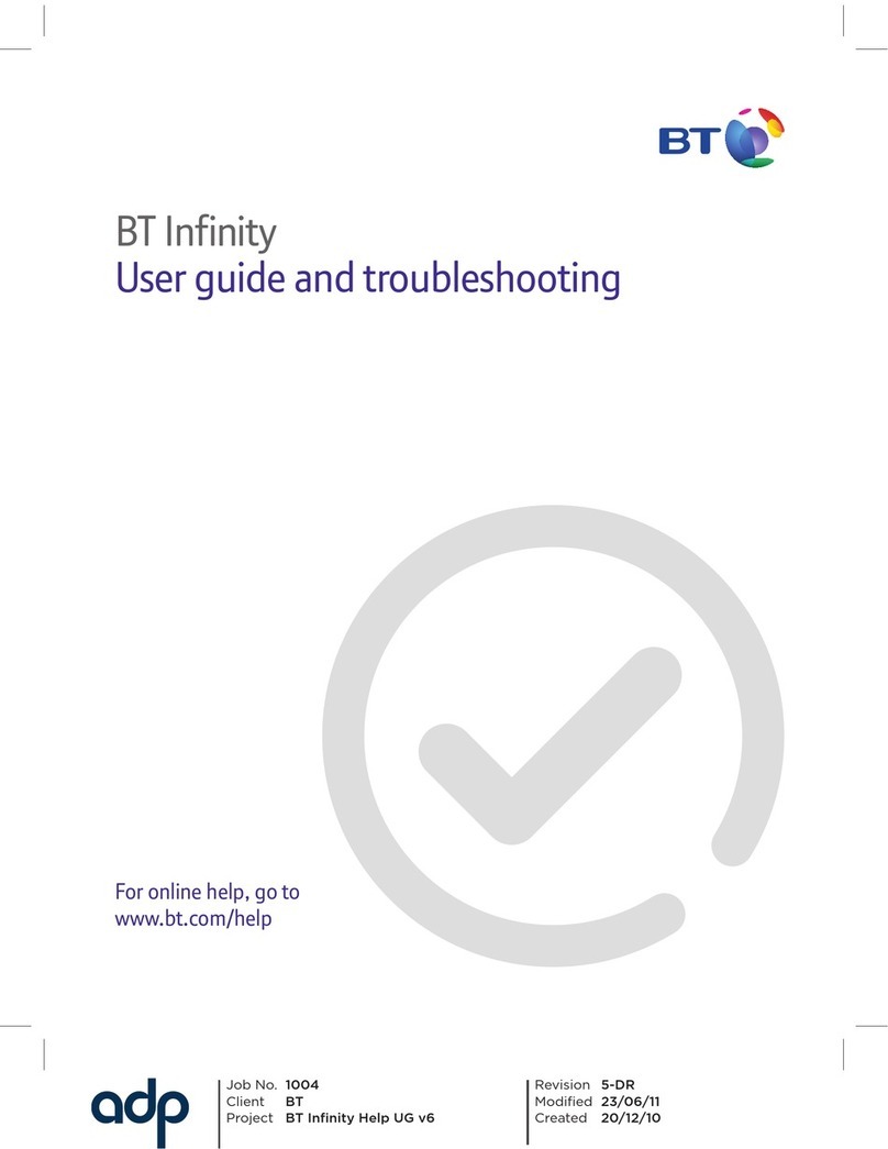 BT Infinity User guide and troubleshooting