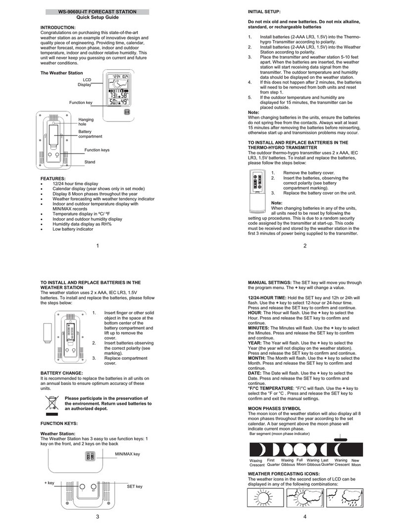 La Crosse WS-9060U-IT Quick setup guide
