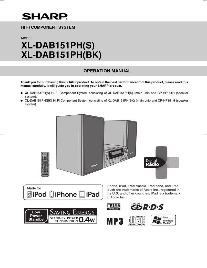 Sharp XL-DAB151PH(S) User manual
