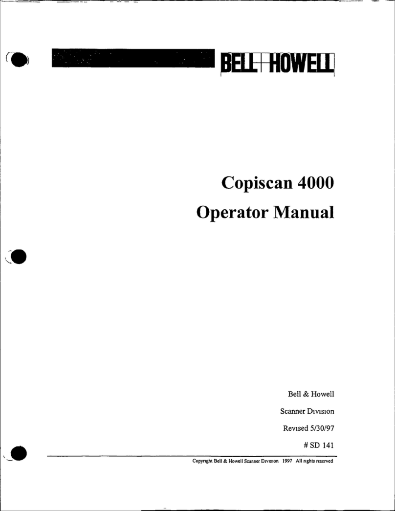 Bell and Howell Copiscan 4000 Operator's manual