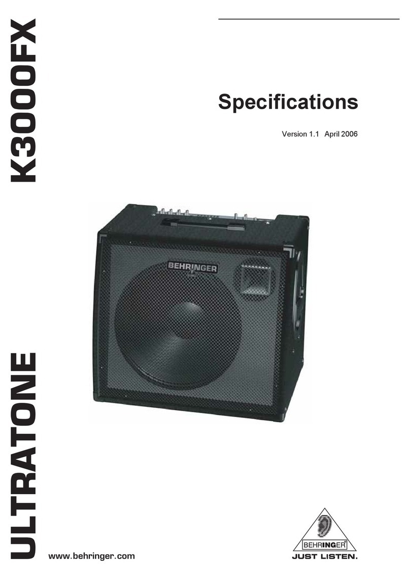 Behringer Ultratone K3000FX User manual