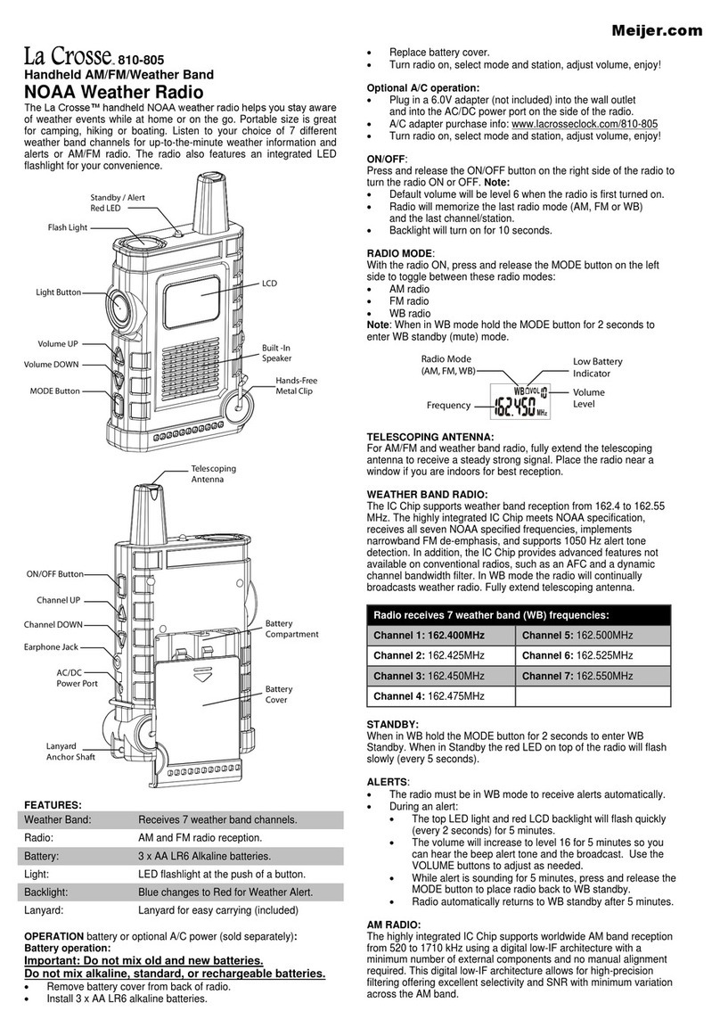La Crosse 810-805 quick guide