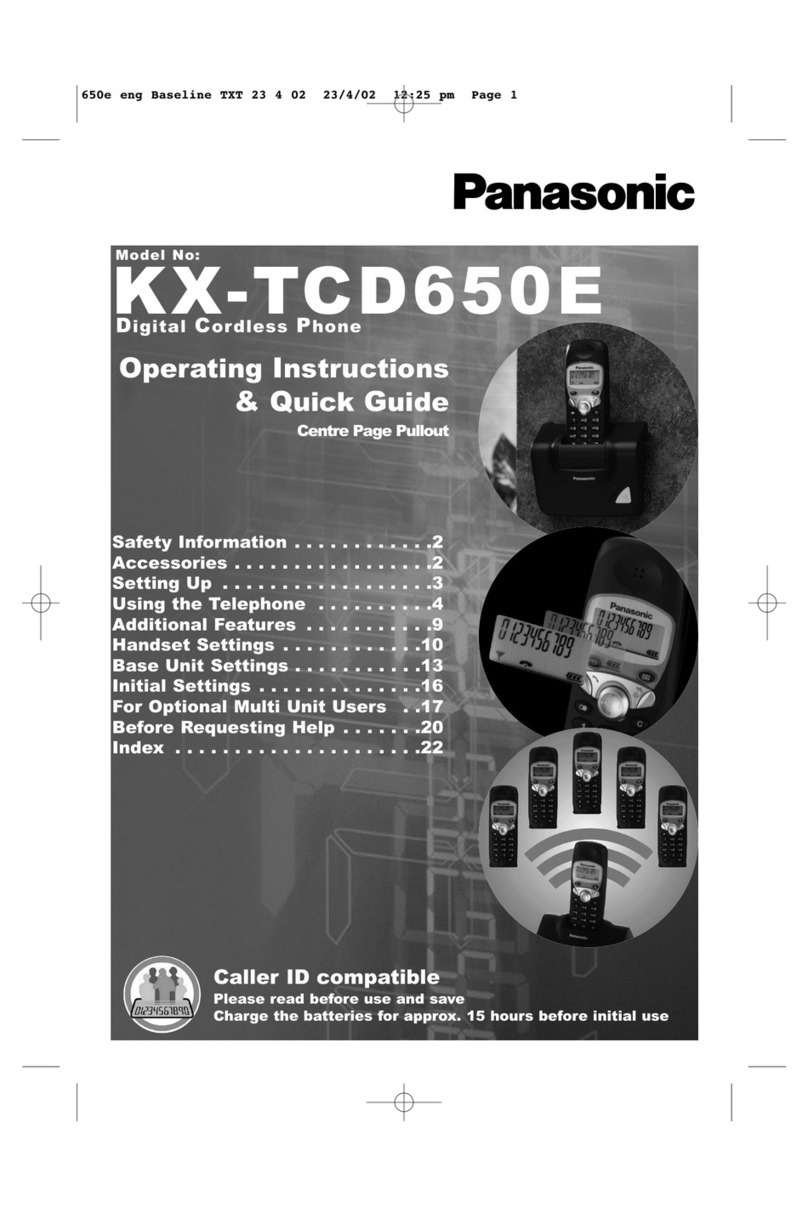 Panasonic KX-TCD650E User manual