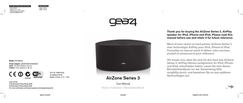Gear4 AirZone 3 Series user manual