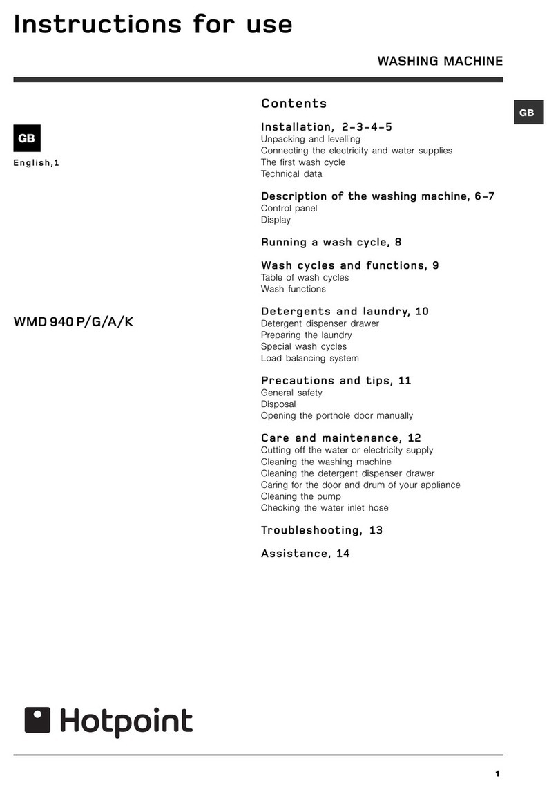 Hotpoint WMD 940K User manual