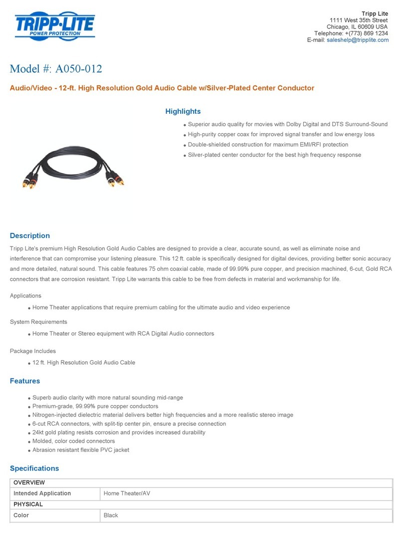 Tripp Lite A050-012 User manual