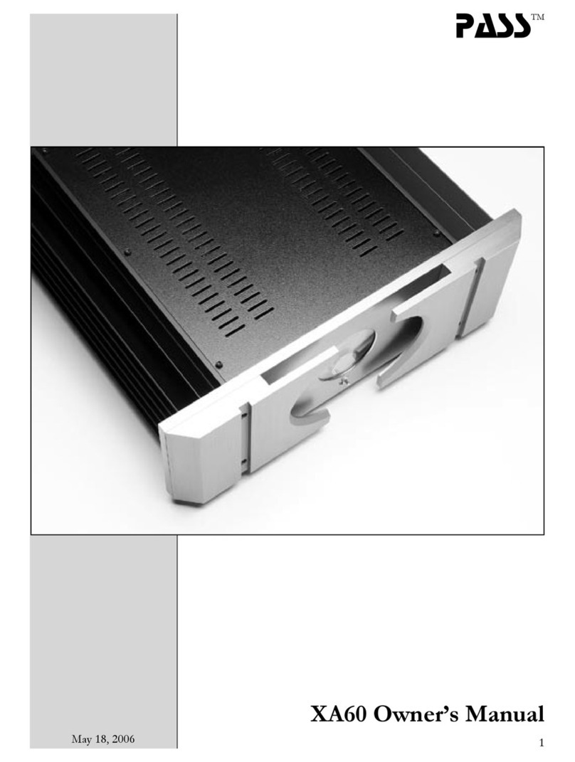Pass Laboratories XA60 User manual