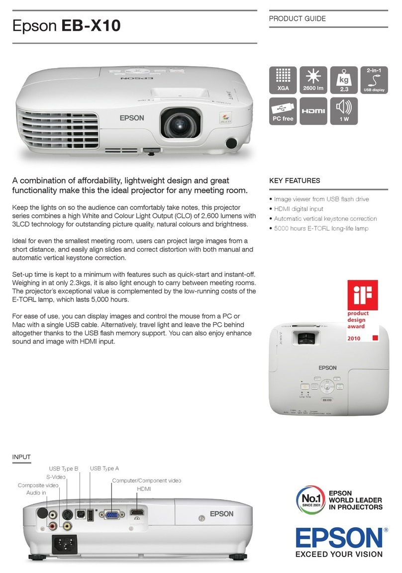 Epson EB-X10 Product guide