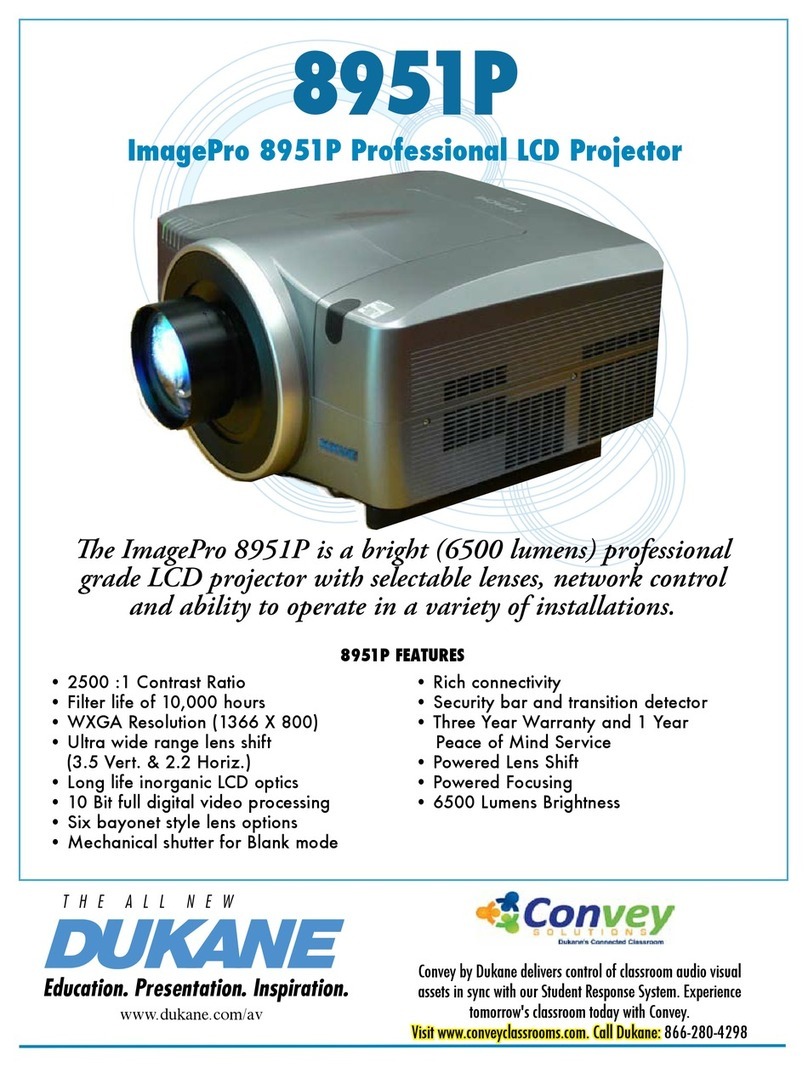 Dukane ImagePro 8951P Specifications