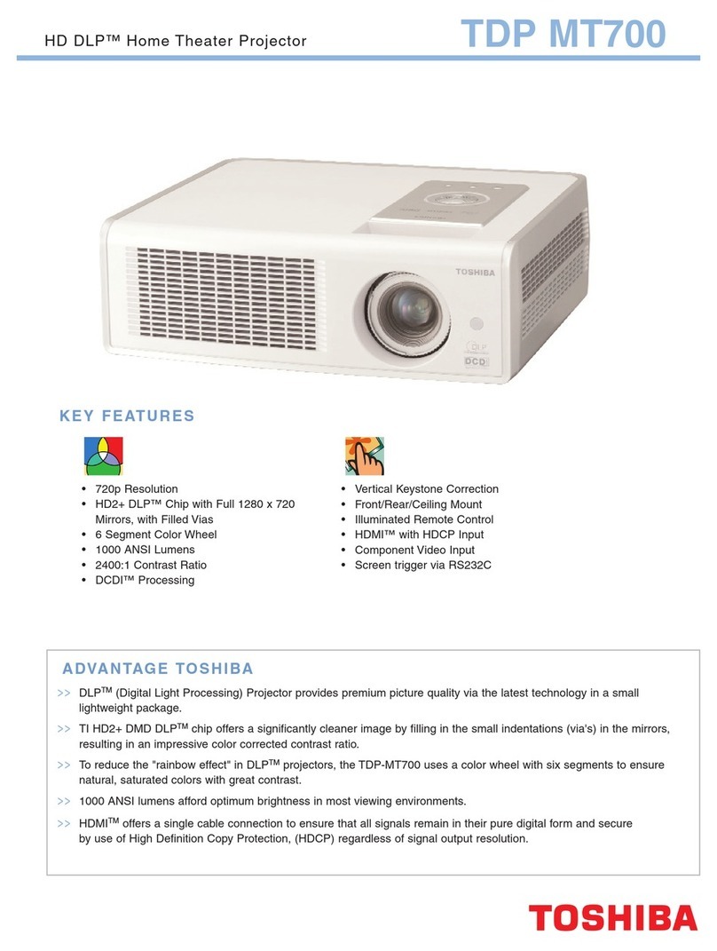 Toshiba TDP MT700 User manual