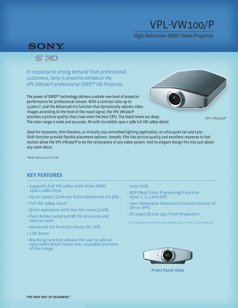 Sony SXRD VPL-VW100/P User manual
