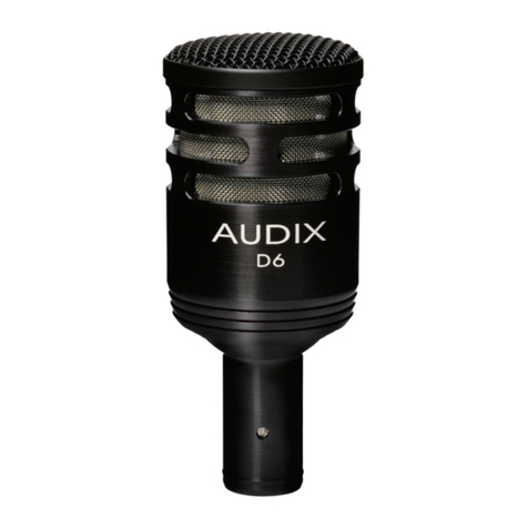 Audix D6 Installation and operation manual Audix D6 Installation and operation manual