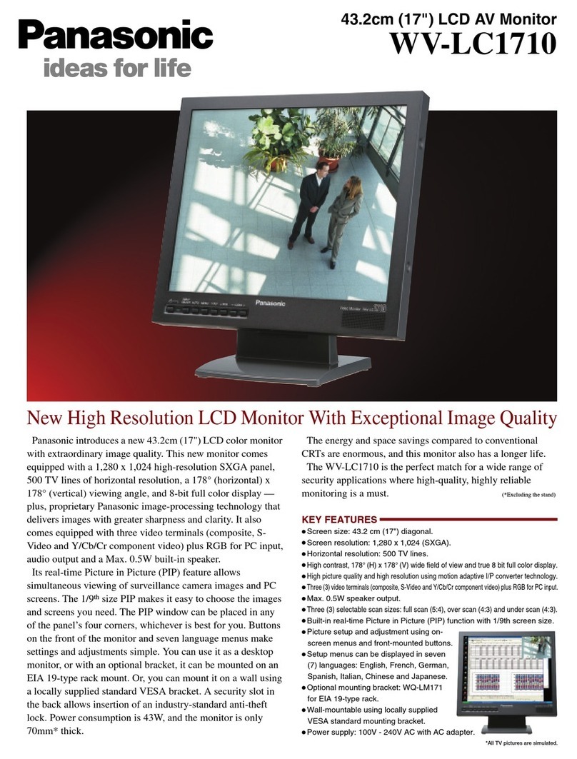 Panasonic WVLC1710 - LCD MONITOR User manual Panasonic WVLC1710 - LCD MONITOR User manual