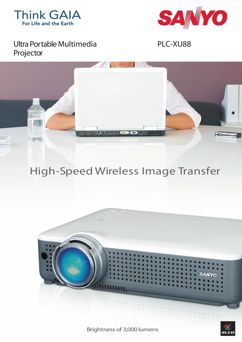 Sanyo XU88 - PLC XGA LCD Projector User manual