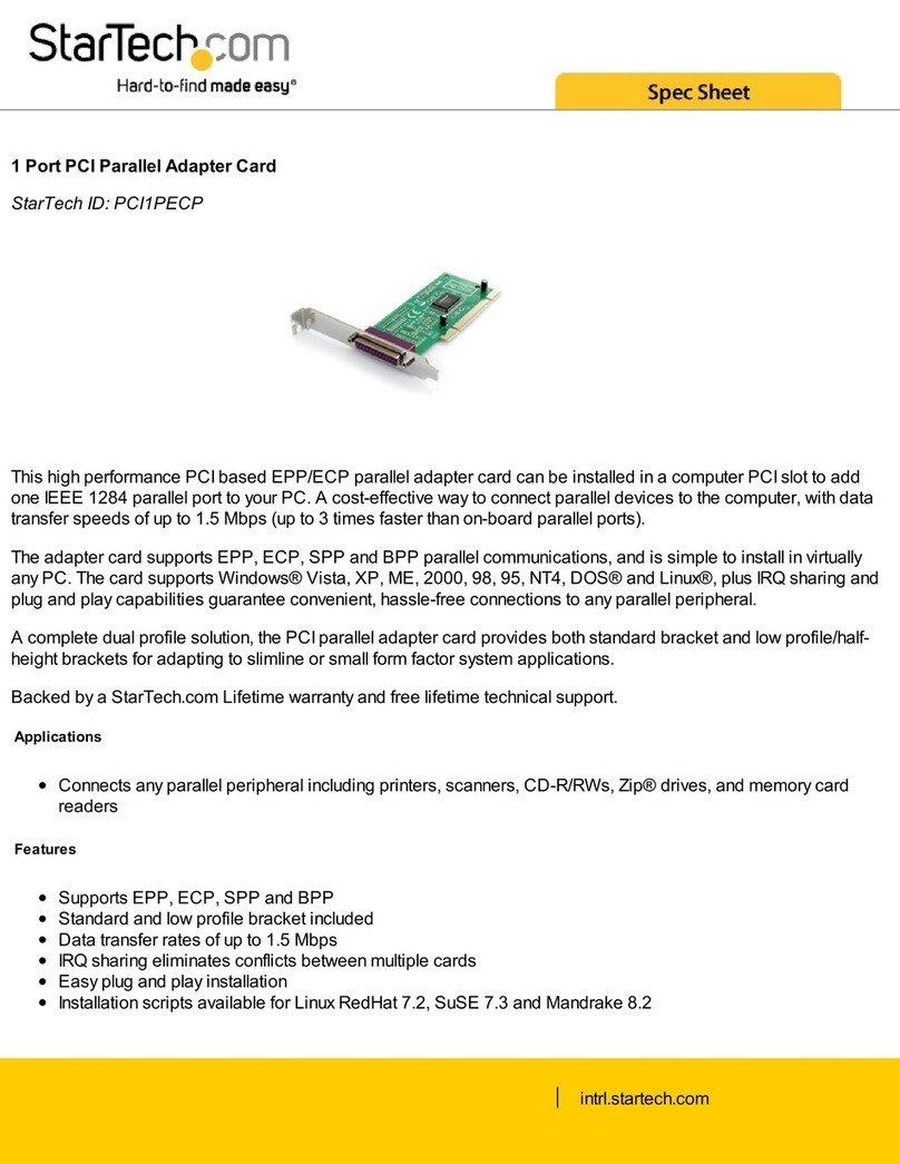 StarTech.com PCI1PECP System manual