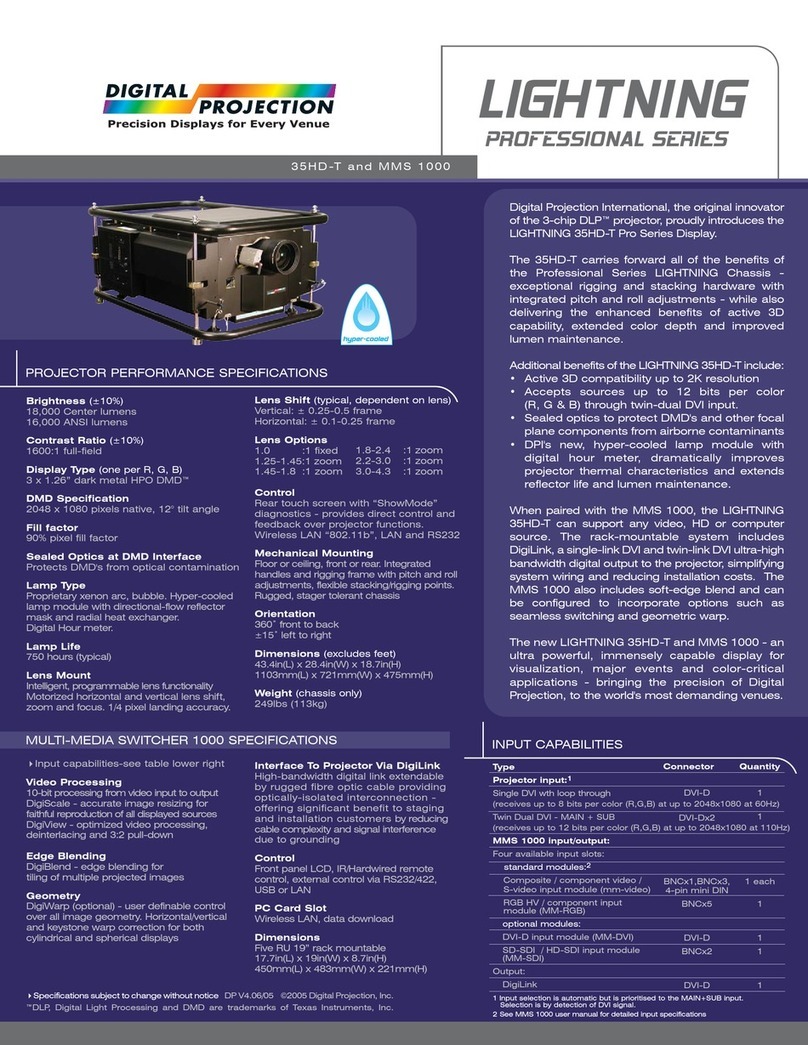 Digital Projection 35HD-T User manual