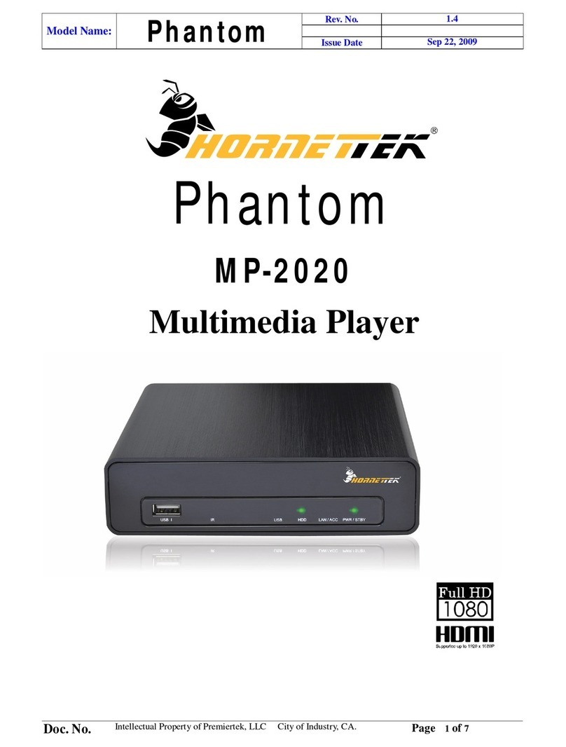HornetTek Phantom MP-2020 User manual