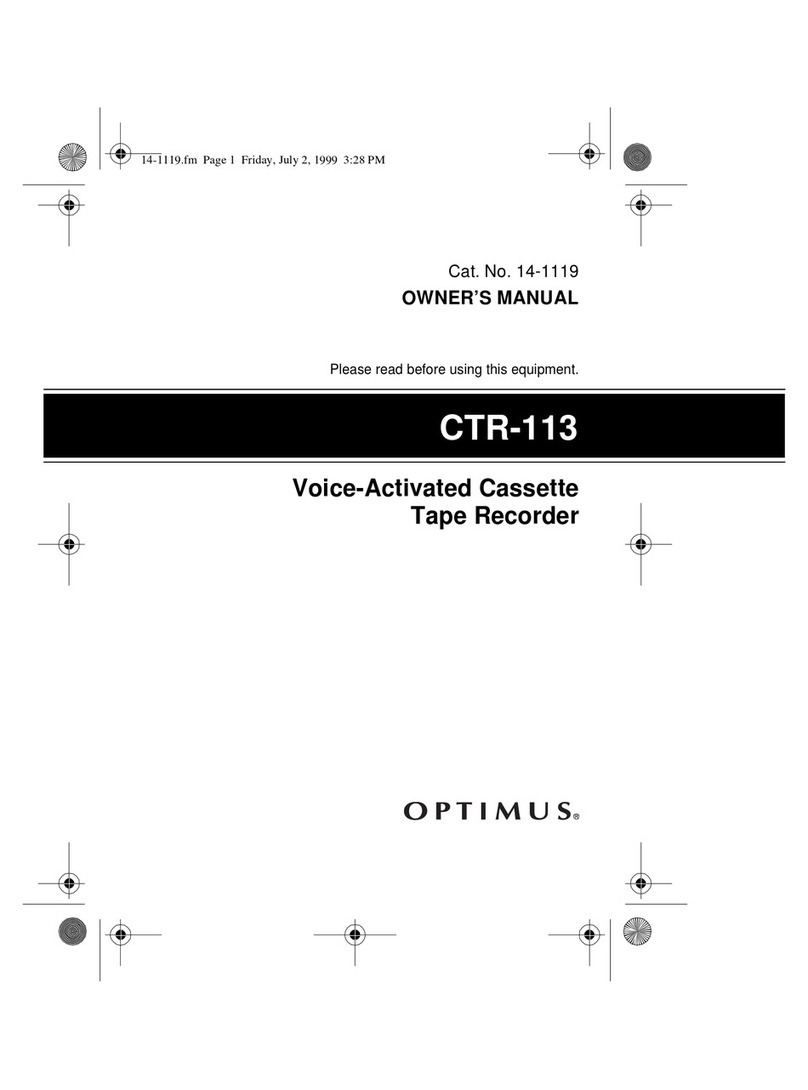 Optimus Optimus CTR-113 owner's manual