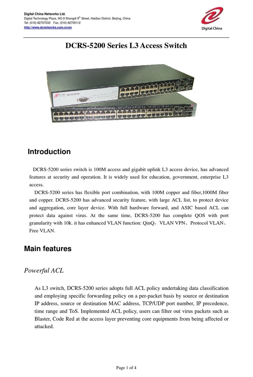 Digitalchina Networks DCRS-5200 Series Specifications
