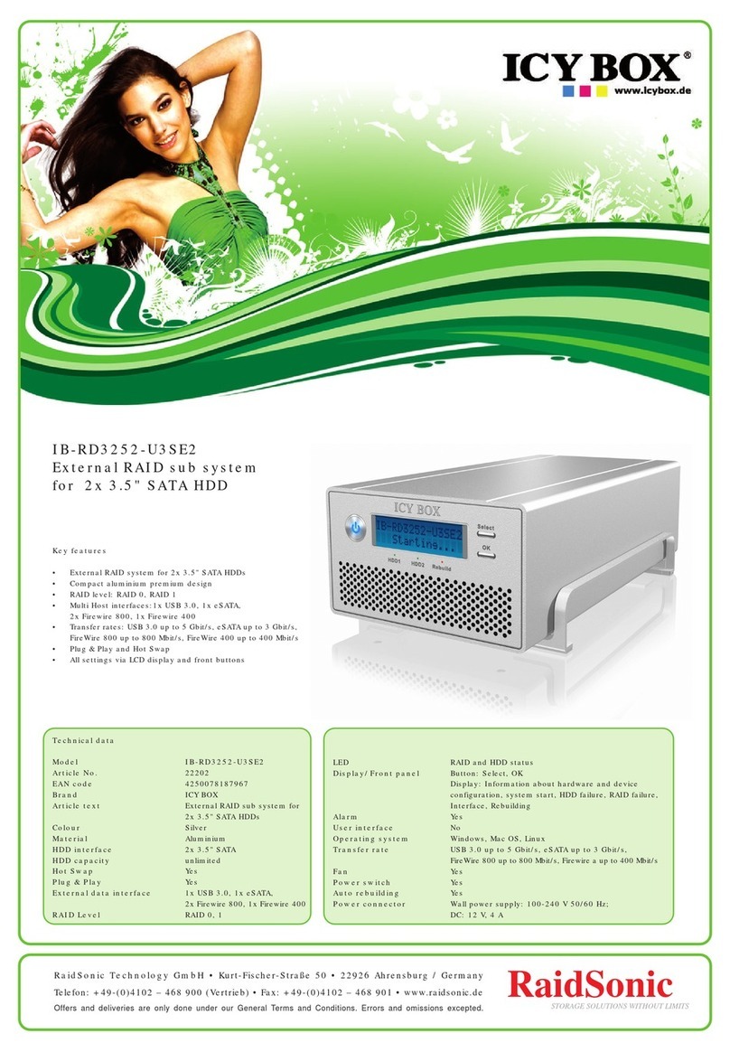 RaidSonic IB-RD3252-U3SE2 Specifications RaidSonic IB-RD3252-U3SE2 Specifications