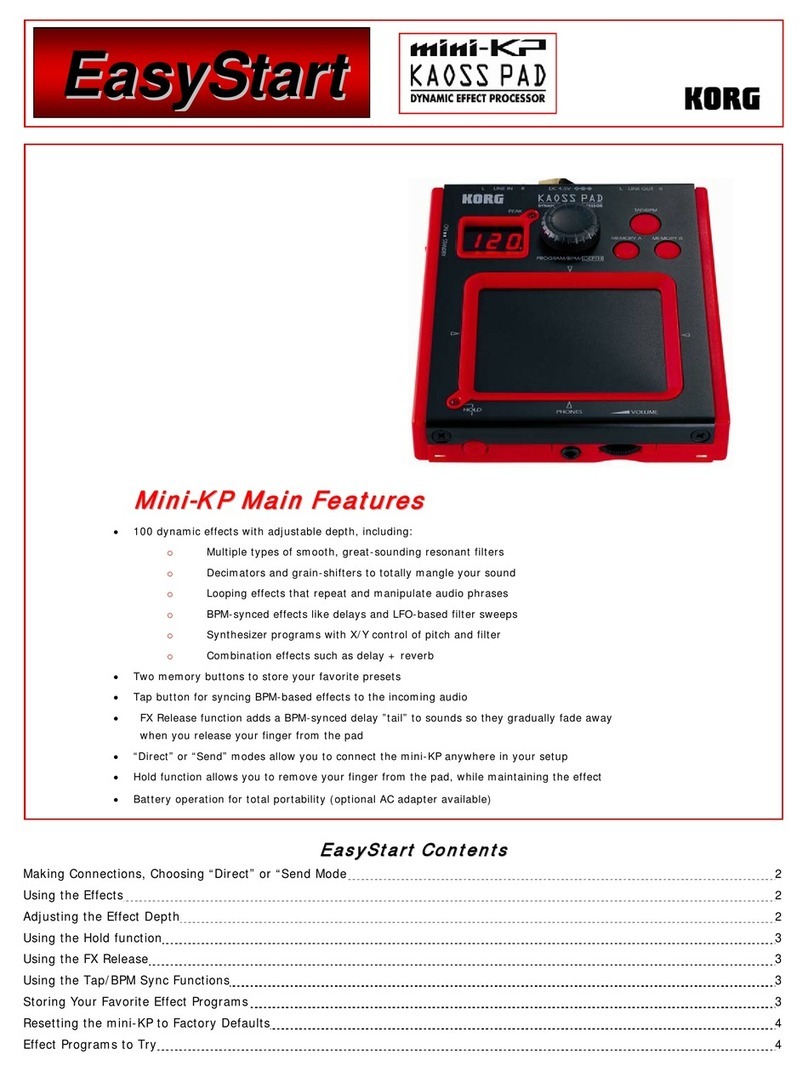 Korg EasyStart mini-KP Product information sheet