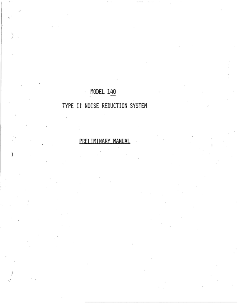 dbx 140 User manual