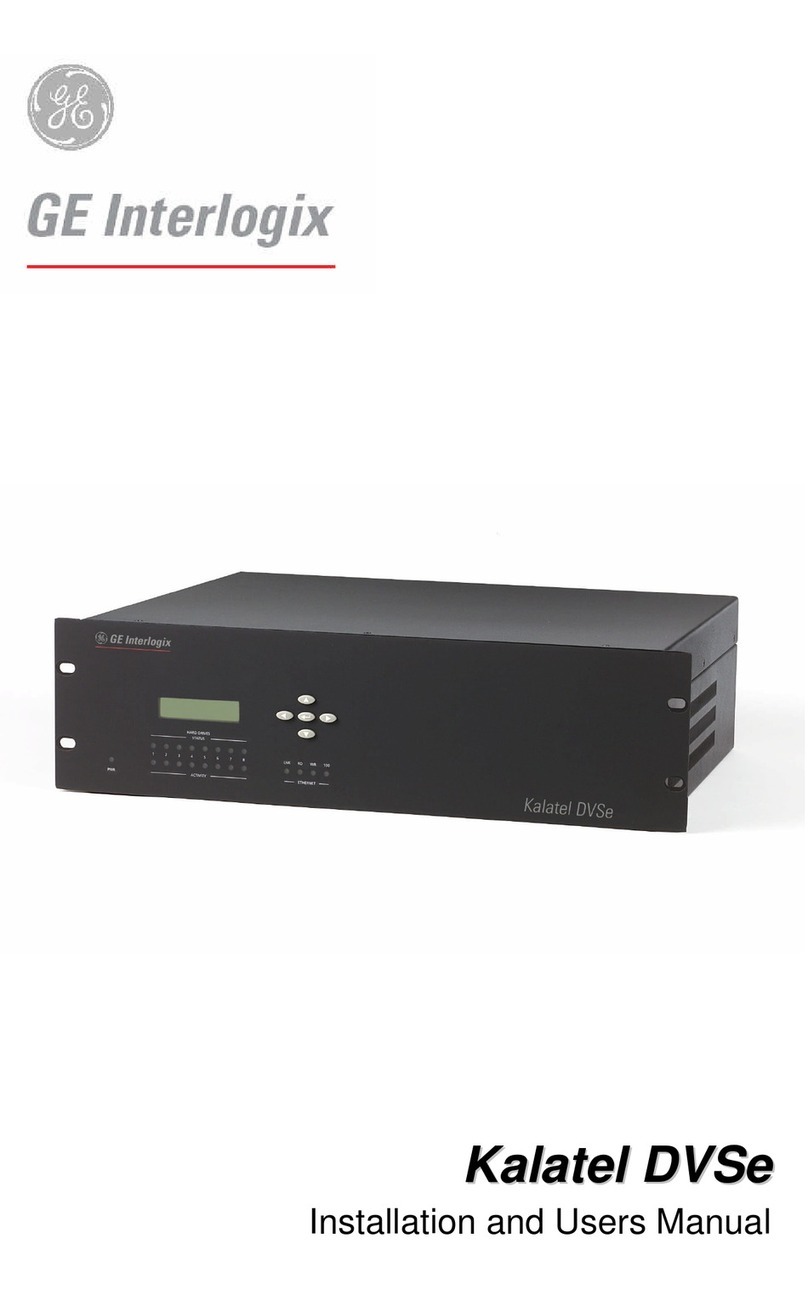 GE Interlogix Kalatel DVSe Installation and user manual