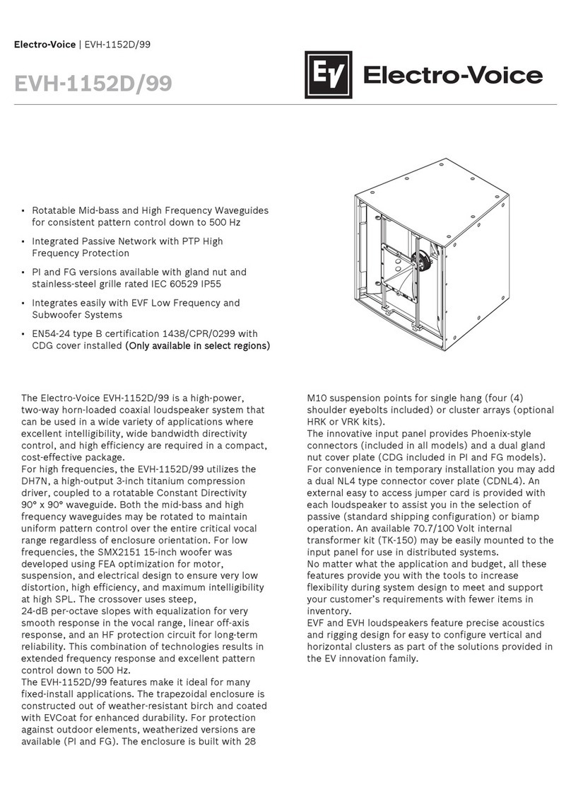 Electro-Voice EVH-1152D/99 Specifications