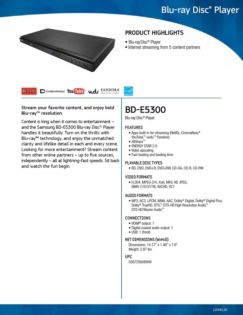 Samsung BD-E5300 User manual